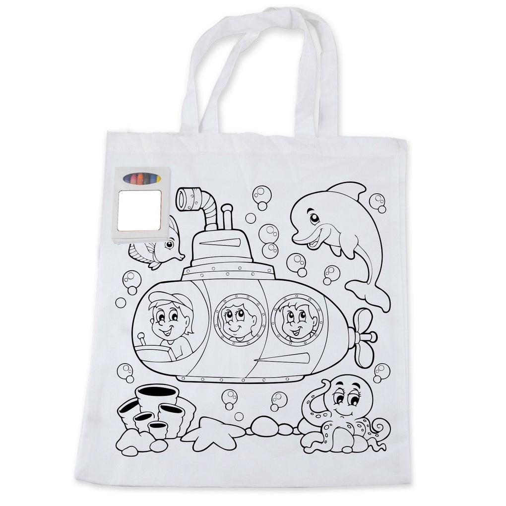 BWB5520 Colouring in Short Handle Tote Bag with Crayons