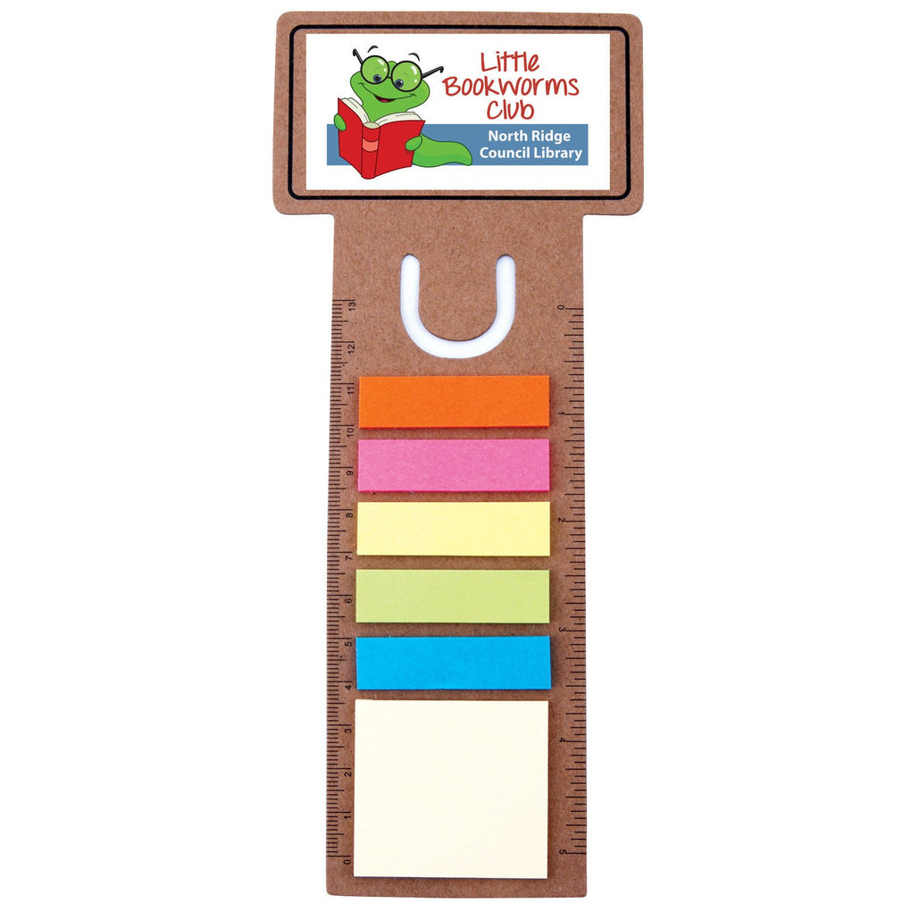 BW8868 Business Card Bookmark / Ruler with Noteflags