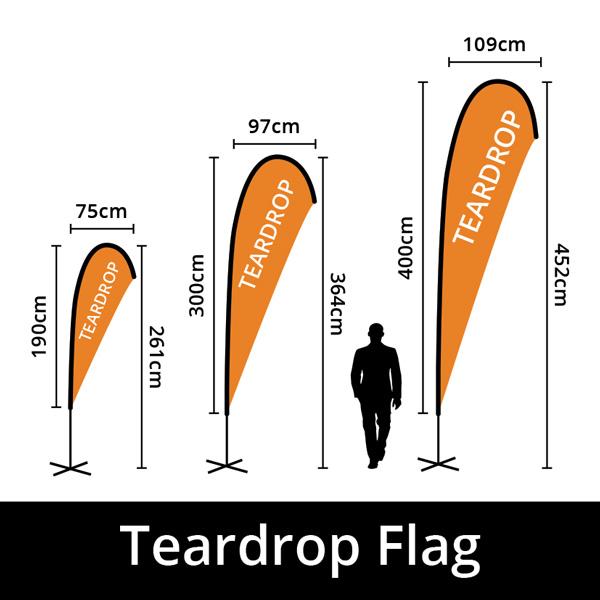 BWSFLAGTD Teardrop Flag